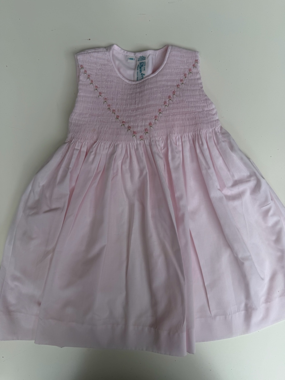 🎀 Vintage Feltman Brothers Pink Smocked Dress